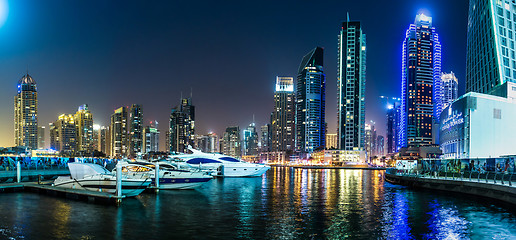 Image showing Dubai Marina cityscape, UAE