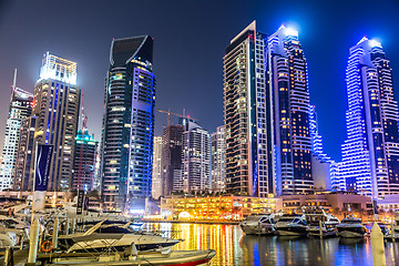 Image showing Dubai Marina cityscape, UAE