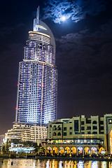 Image showing Address Hotel in the downtown Dubai area overlooks the famous da