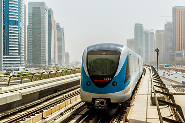 Image showing Dubai metro railway