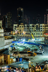 Image showing View on Burj Khalifa, Dubai, UAE, at night