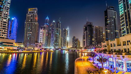 Image showing Dubai Marina cityscape, UAE