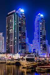 Image showing Dubai Marina cityscape, UAE