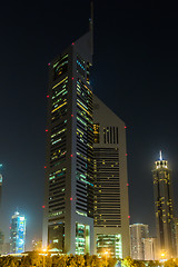 Image showing Dubai Dowtown at ngiht, United Arab Emirates