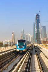 Image showing Dubai metro railway