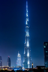 Image showing Dubai panorama and Burj Khalifa is currently the tallest buildin