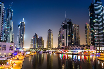 Image showing Dubai Marina cityscape, UAE