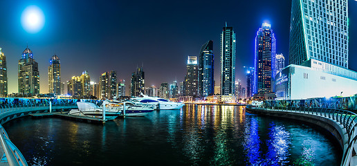 Image showing Dubai Marina cityscape, UAE