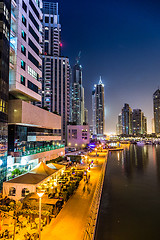 Image showing Dubai Marina cityscape, UAE