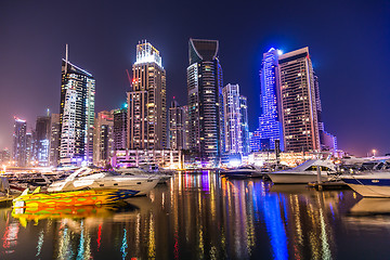 Image showing Dubai Marina cityscape, UAE