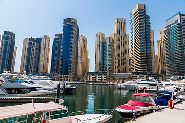 Image showing Dubai Marina cityscape, UAE