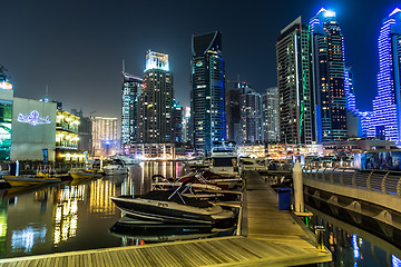 Image showing Dubai Marina cityscape, UAE