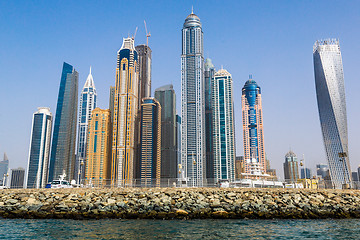 Image showing Dubai Marina cityscape, UAE