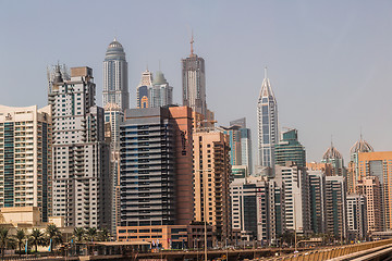 Image showing Dubai downtown. East, United Arab Emirates architecture