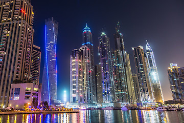 Image showing Dubai Marina cityscape, UAE