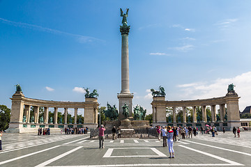 Image showing Heroes square in Budapest,