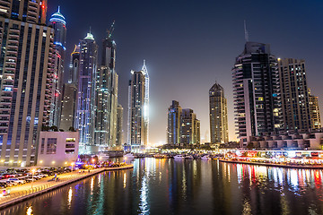 Image showing Dubai Marina cityscape, UAE