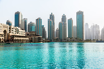 Image showing Dubai downtown. East, United Arab Emirates architecture