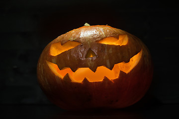 Image showing Halloween pumpkin on black