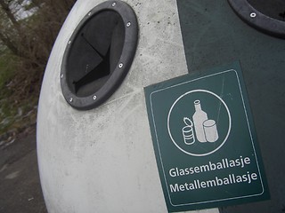 Image showing Glass and metal recycling