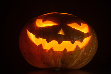 Image showing Halloween pumpkin on black