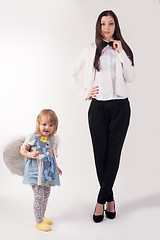 Image showing Young pretty businesswoman and her daughter