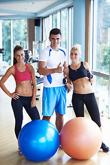 Image showing people group in fitness gym