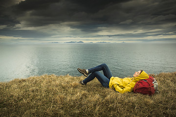 Image showing Backpacker Tourist