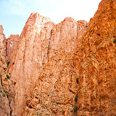 Image showing  in todra gorge morocco africa and river