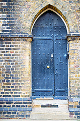 Image showing wooden   in london old  and marble antique  wall