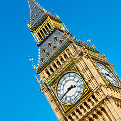 Image showing london big ben and historical old construction england  aged cit