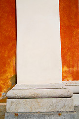 Image showing abstract old column in the  country  of red