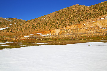 Image showing hill in   africa morocco the wall street brick 