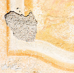 Image showing  cracked  step   brick in  italy old wall and texture material t