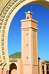 Image showing  maroc africa minaret and the blue  