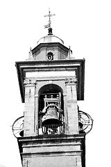 Image showing monument  clock tower in italy europe old  stone and bell