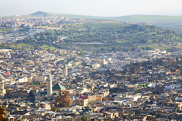 Image showing from high in the village minaret