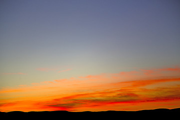 Image showing the sunrise in  mountain  background