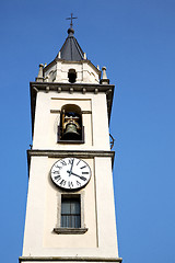 Image showing cadrezzate  old  church tower bell sunny day 