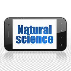 Image showing Science concept: Smartphone with Natural Science on display