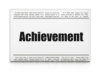 Image showing Studying concept: newspaper headline Achievement