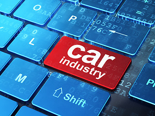 Image showing Industry concept: Car Industry on computer keyboard background