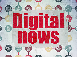 Image showing News concept: Digital News on Digital Paper background