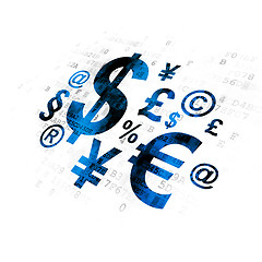 Image showing Advertising concept: Finance Symbol on Digital background