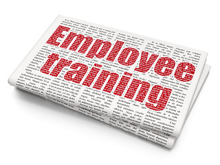 Image showing Learning concept: Employee Training on Newspaper background