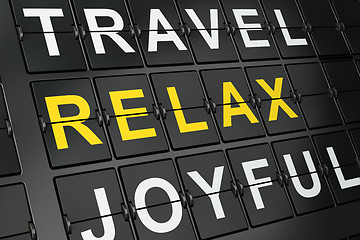 Image showing Entertainment, concept: Relax on airport board background