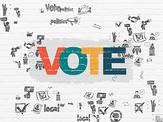 Image showing Political concept: Vote on wall background