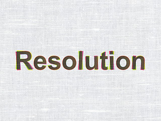 Image showing Law concept: Resolution on fabric texture background