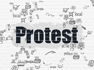 Image showing Politics concept: Protest on wall background