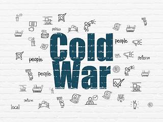 Image showing Political concept: Cold War on wall background